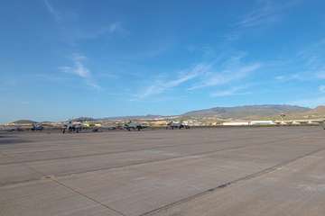 El Ejército del Aire pone a prueba sus capacidades en el cielo de Telde/Antonio Rico.